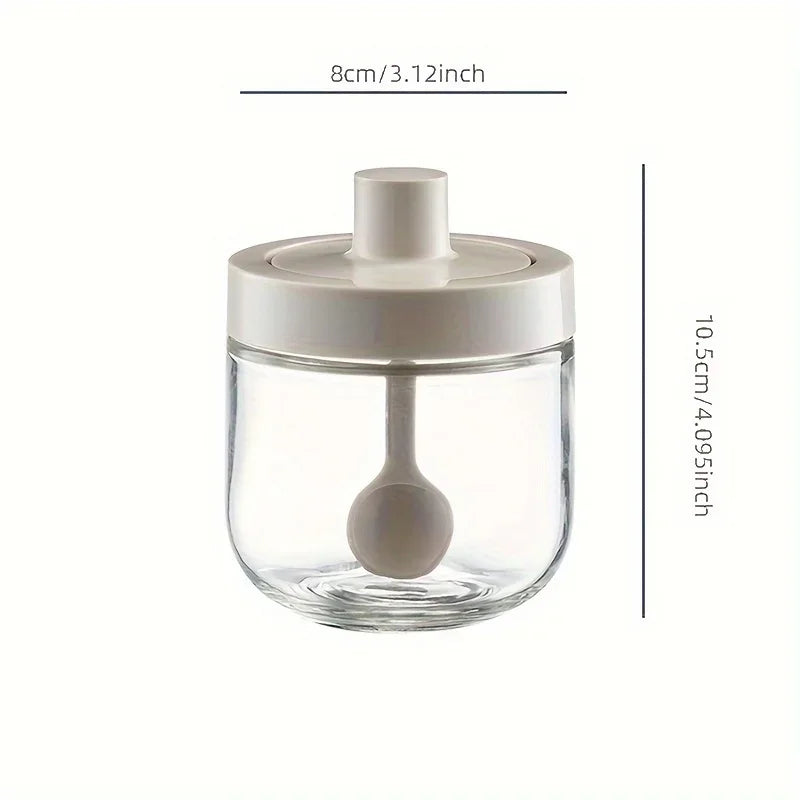 Kitchen Seasoning Jar Household Salt Jar Spice Box Storage Box Chili Seasoning Dispenser Sealed Bottle Practical Kitchen Storage Peaceful Pleasures Health and Wellness 1pc