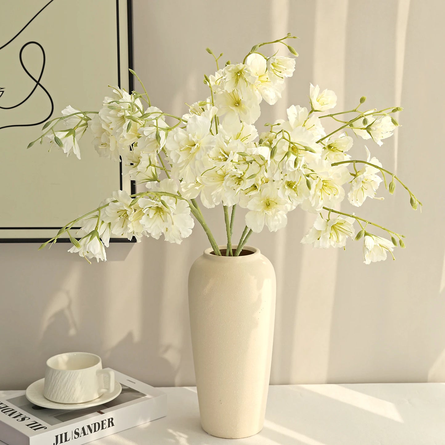 Artificial Silk Crabapple Flower Bouquet for Wedding & Home Decor