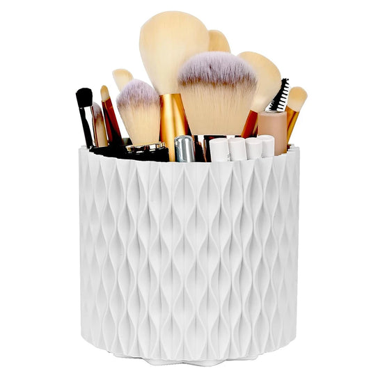 360° Rotating Makeup Organizer – 5-Compartment Brush Holder Makeup Brush Organizer Peaceful Pleasures Health and Wellness