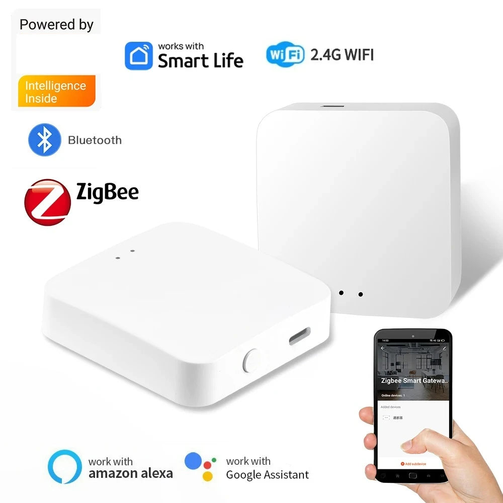 Smart LifeAPP Multi-mode Gateway ZigBee Bluetooth Wireless Hub Remote Controller Bridge Voice Control Via Alexa Google Home Peaceful Pleasures Health and Wellness