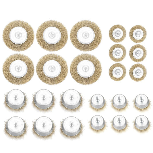 Wire Brush Cup Flat Brushes Drill Wheel Tools Peaceful Pleasures Health and Wellness Default Title