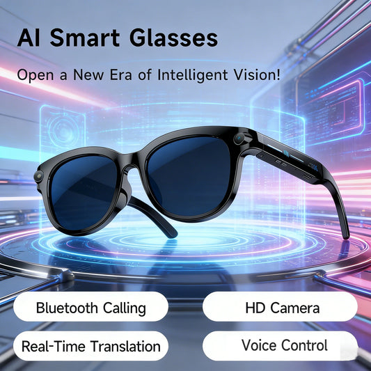 2026 AI Smart Glasses AI Translation Sunglasses Bluetooth Calling Music Player Camera Control Vedio Recording Glasses Men Women Peaceful Pleasures Health and Wellness