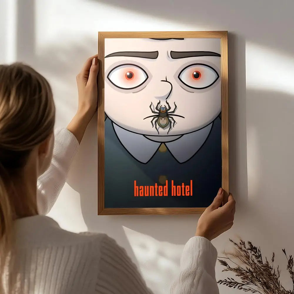 Haunted Hotel Game Poster – HD Waterproof Self-Adhesive Wall Art Wall Art Poster Peaceful Pleasures Health and Wellness White6 50X70cmNoframe