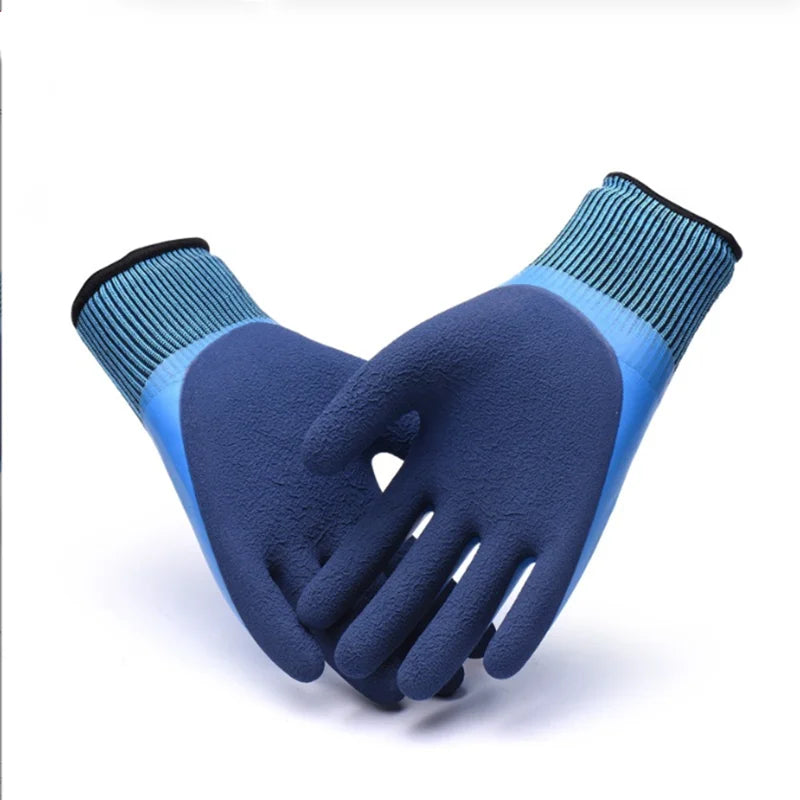 Double-Layer Latex Foam Work Gloves | Waterproof Anti-Slip