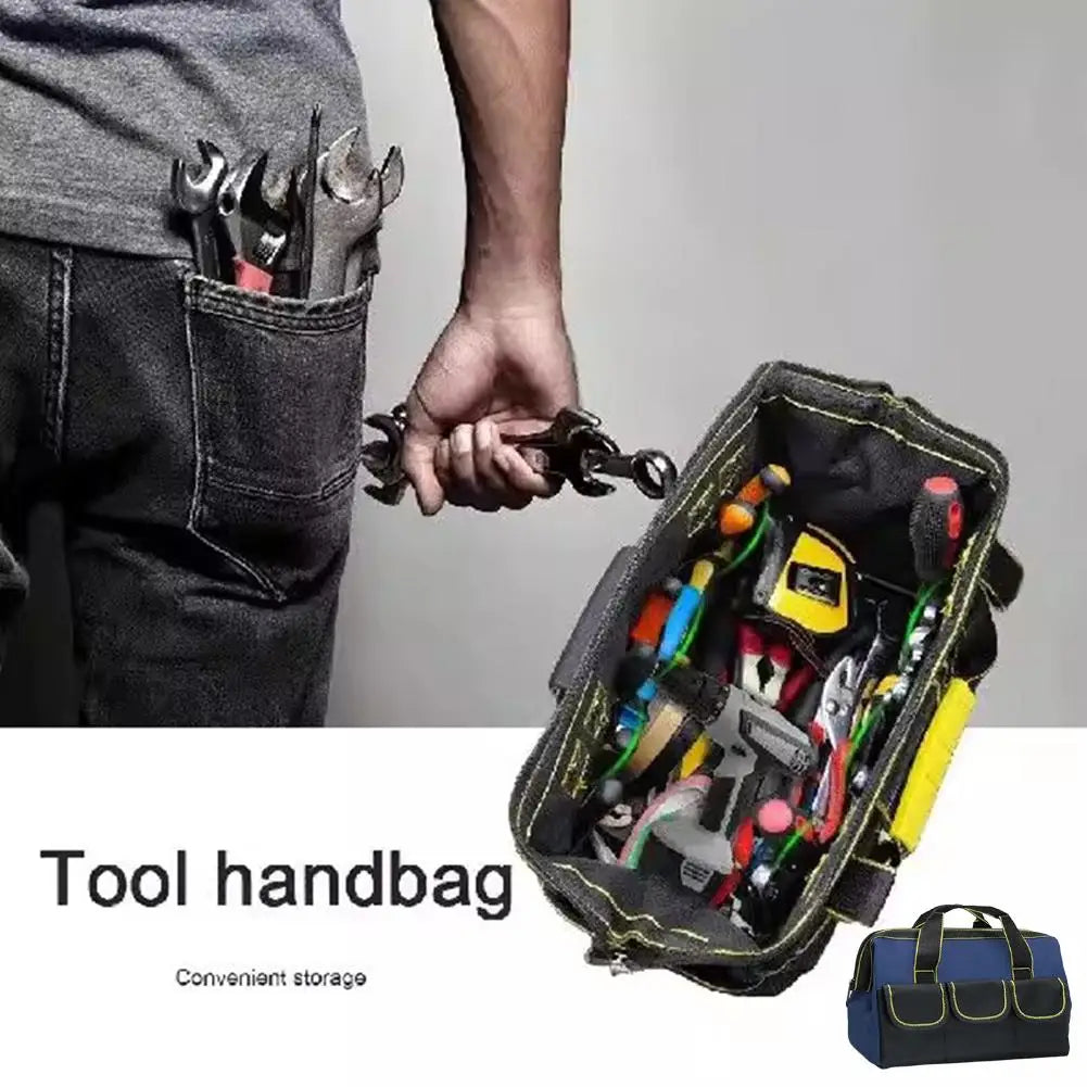 Oxford cloth Tool Bag Thicken Multifunctional Tool Storage Bag Large Capacity Wear-Resistant MultiPocket Electrician Tools Bag Peaceful Pleasures Health and Wellness