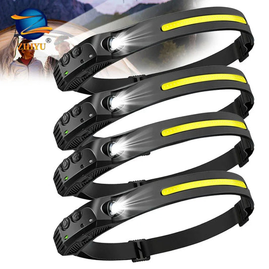 COB LED Rechargeable Headlamp – Motion Sensor & 6 Modes LED Headlamp Oasis Select