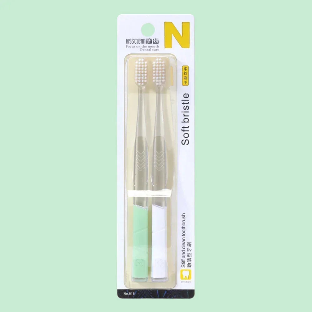 Soft Bristles Crystal Toothbrush for Adult Oral Cleaning and Gum Care, 2PCS, Wholesale Peaceful Pleasures Health and Wellness