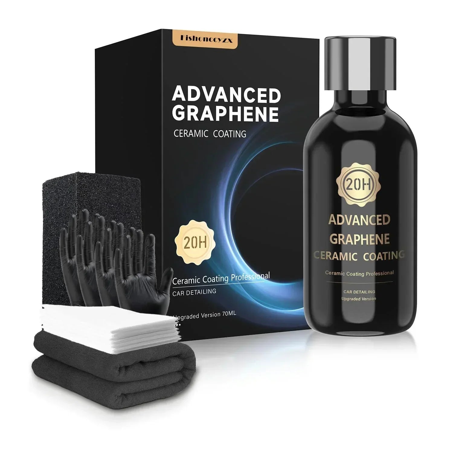 20H Advanced Graphene Ceramic Coating for Cars Ceramic Car Detailing 10+ Years of Long Lasting Protection Ultra High Gloss Peaceful Pleasures Health and Wellness 20H SET