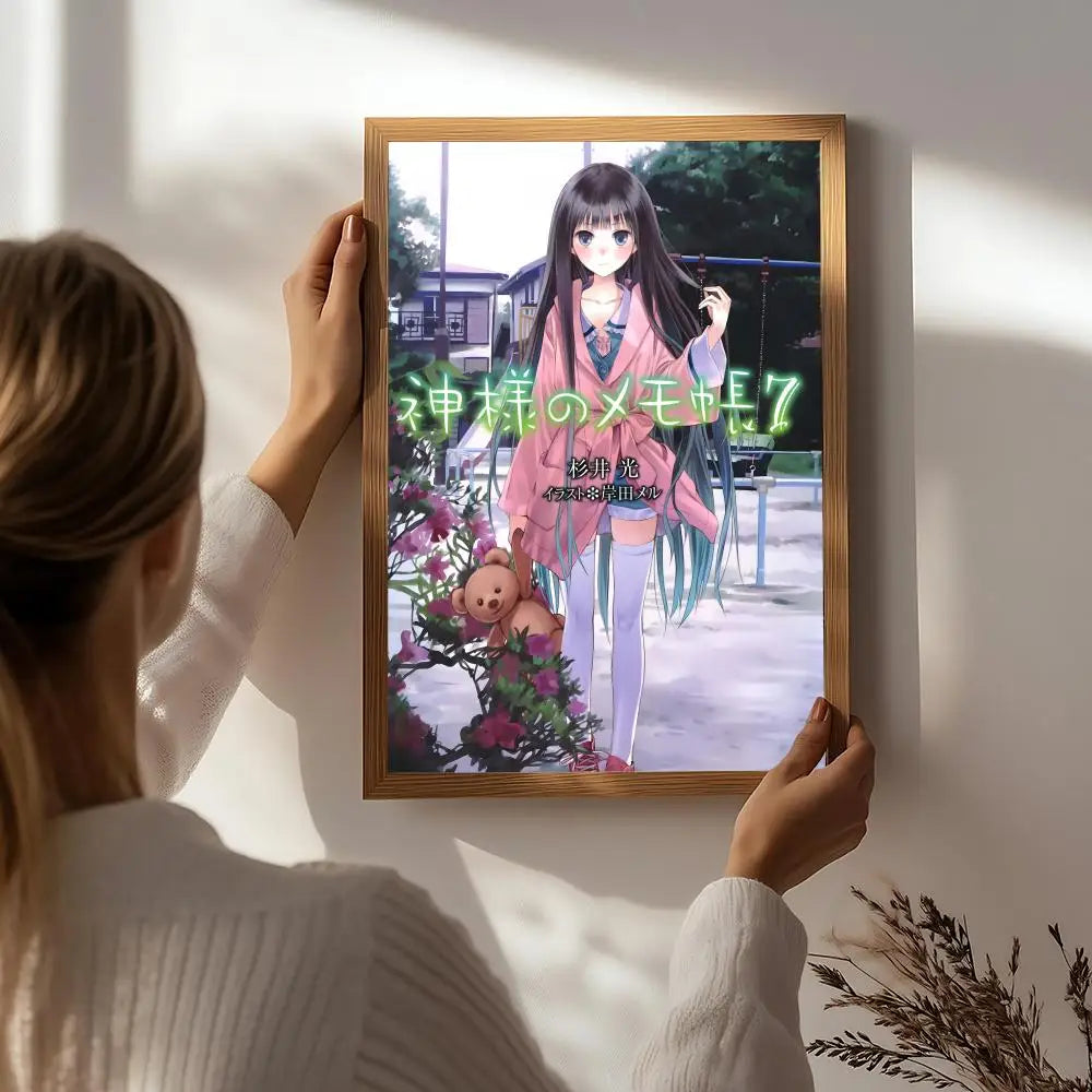 Heaven's Memo Pad Anime Poster – HD Self-Adhesive Wall Art Anime Wall Poster Peaceful Pleasures Health and Wellness White3 30X40cmNoframe