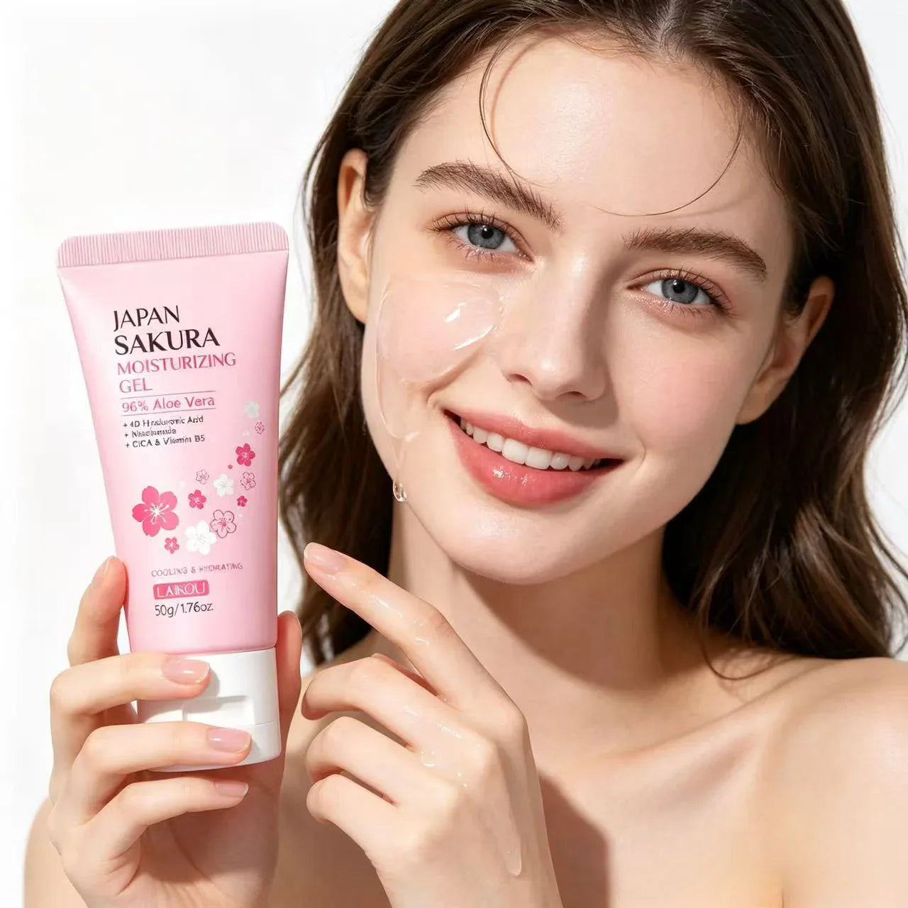 LAIKOU Sakura Gel Cream – Hyaluronic Acid, Niacinamide & CICA