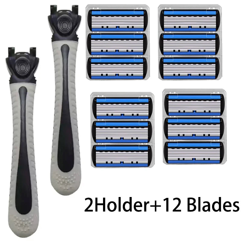 6-Layer Double Edge Safety Razor – Stainless Steel Manual Shaver