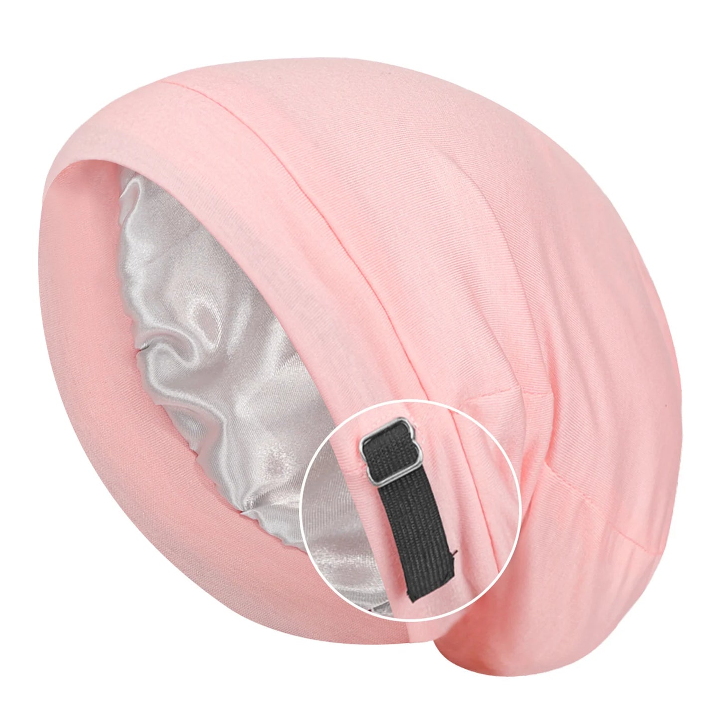 Silk Satins Bonnets For Sleeping Versatile & Stylish Design Birthday Present For Women,Comfortable Adjustable Hair Bonnets Peaceful Pleasures Health and Wellness Pink As Shown