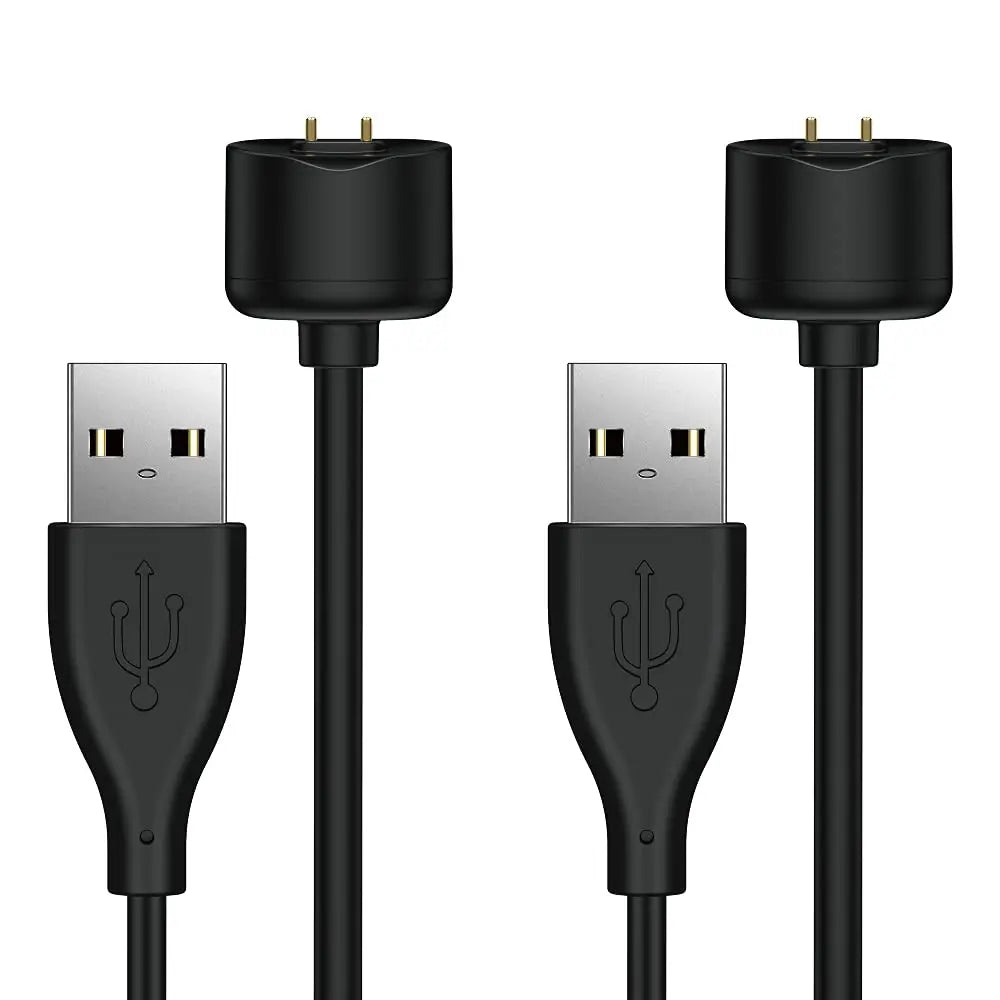 2 Pack for Amazfit Band 5 Xiaomi Mi Band 7/6/5 USB Smart Watch Charger Replacement Charger Charging Cable Peaceful Pleasures Health and Wellness black