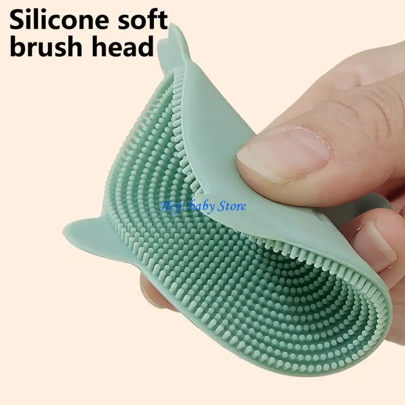 Baby Scalp Massage Shampoo Brush & Soft Comb Set – Silicone