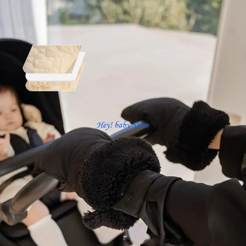 Windproof Stroller Hand Muff – Insulated Nylon Baby Gloves