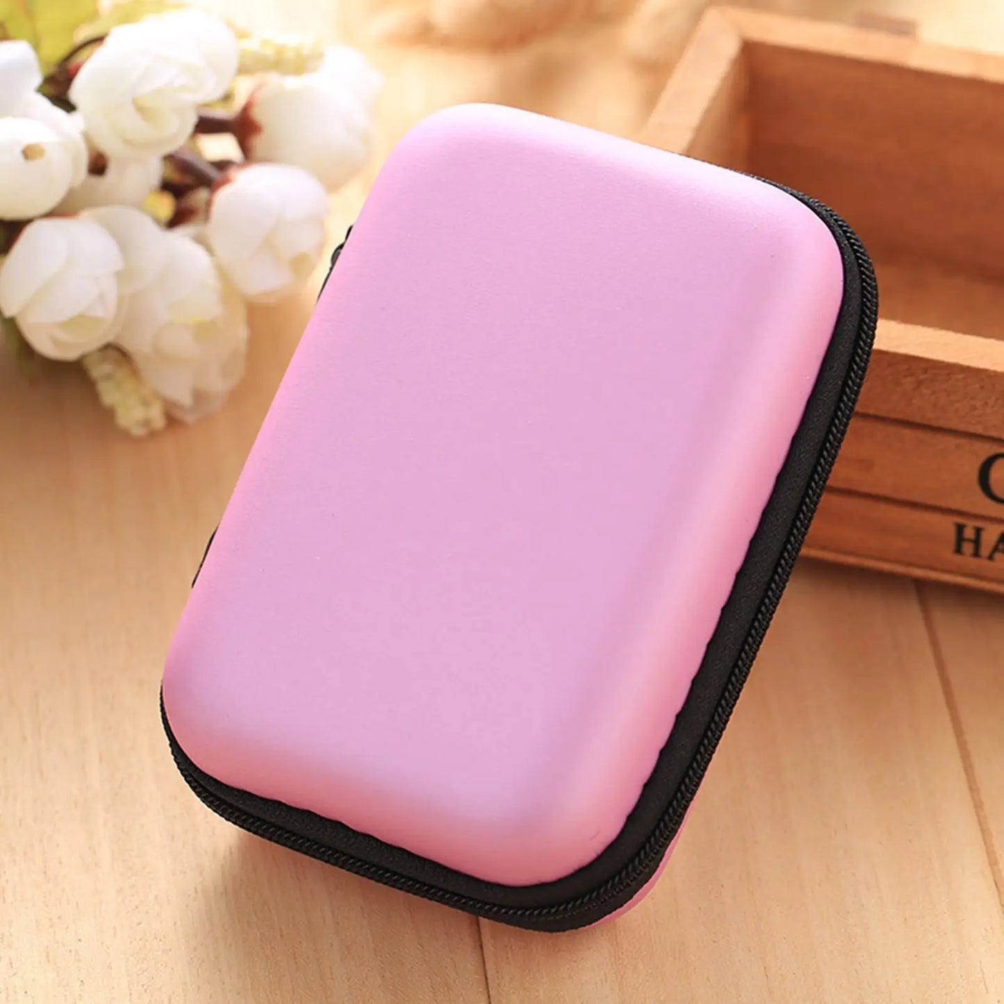 Portable Travel Cable Organizer Bag | EVA Hard Shell Case