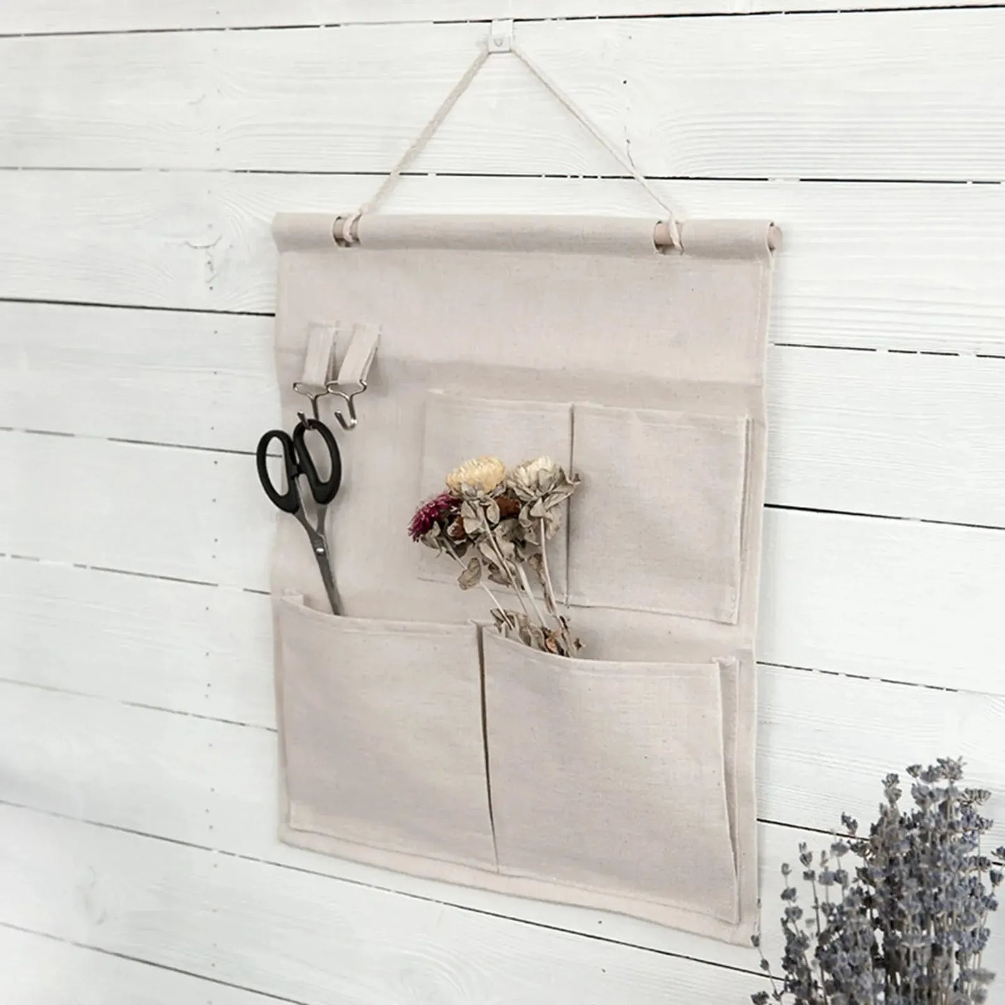 Cotton Wall Hanging Storage Bag Organizer – 4 or 7 Pockets