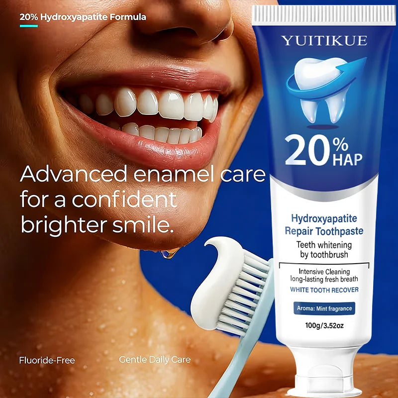 20% Hydroxyapatite protects gum health, removes dental plaque and stains, freshens breath, deeply cleans, and brightens teeth Peaceful Pleasures Health and Wellness