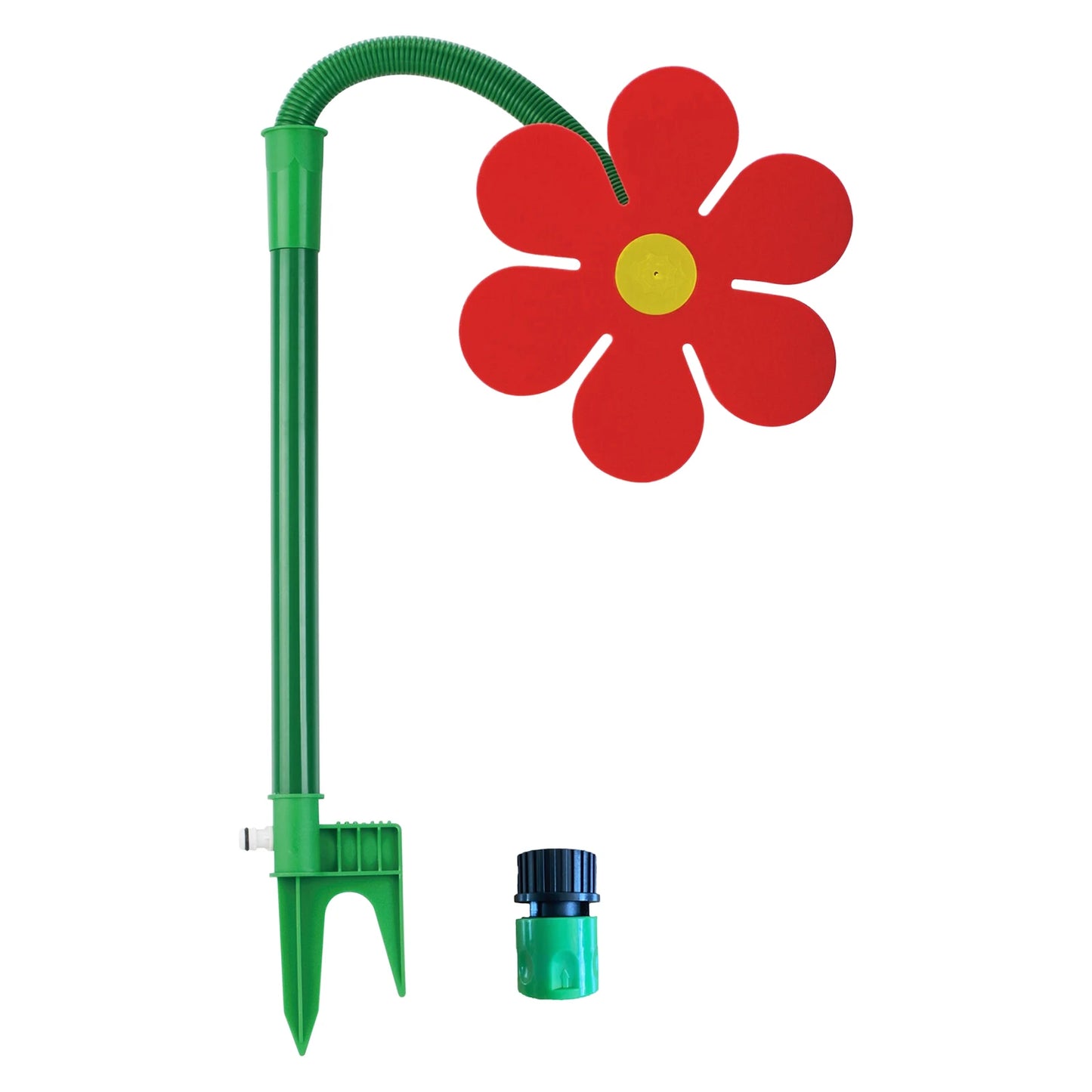 Crazy Daisy Sprinkler 360 Degree Rotating Crazy Dancing Flower Water Sprinklers Flower Sprinkler for Yard Watering Dogs Playing Peaceful Pleasures Health and Wellness Red