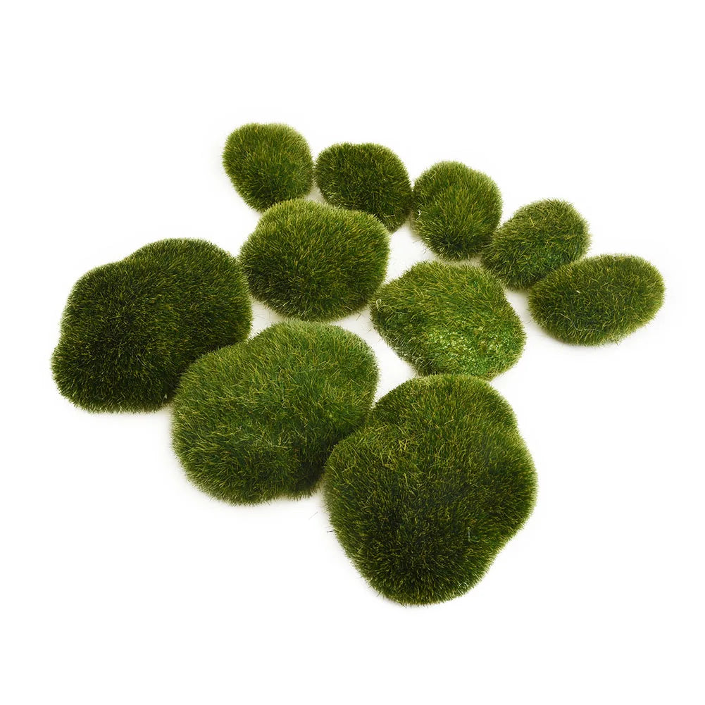 Ball Moss Stones Ornament Grass Home Plant Plastic Artificial