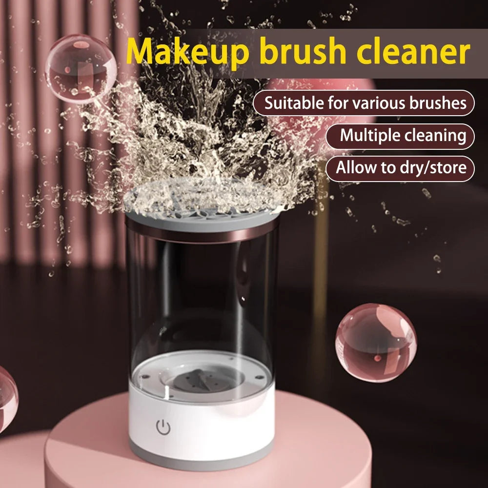 Makeup Brush Washer Lazy Electric Cleaning Brush Washing Tool Beauty Cleaning Tool Automatic Electric Makeup Brush 3in1 Portable Peaceful Pleasures Health and Wellness