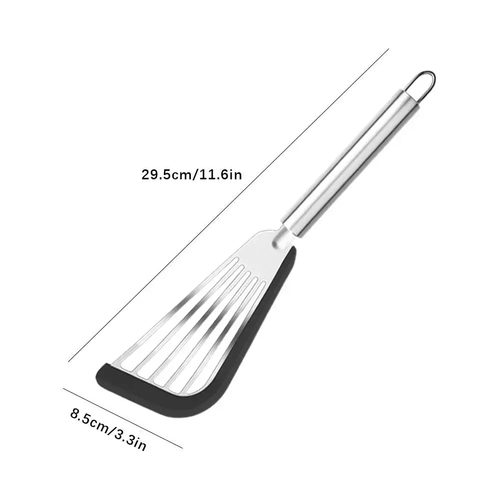 Stainless Steel Frying Spatula Heat-Resistant Non-slip Slotted Turner Fish Flipping Shovel Kitchen Cooking Accessories Peaceful Pleasures Health and Wellness