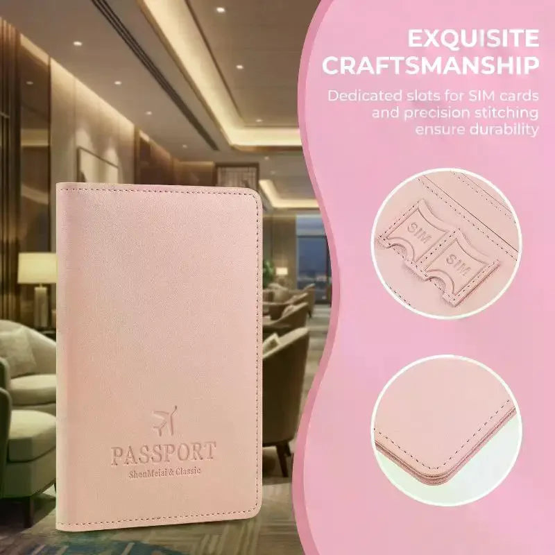 Waterproof PU Leather Passport Holder & Travel Wallet