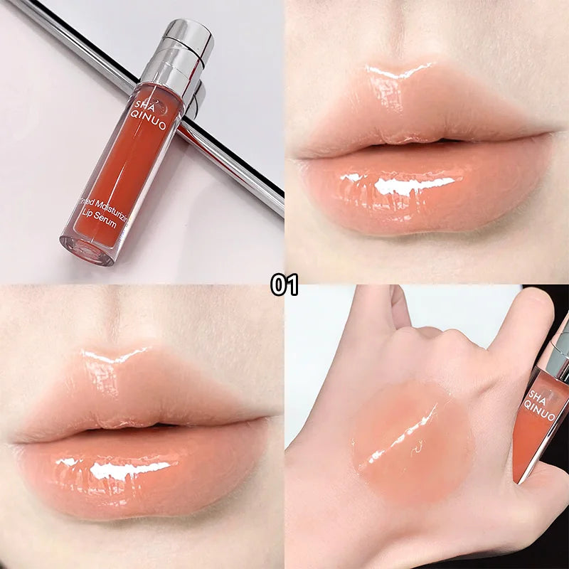 SHAQINUO Tinted Lip Serum | Glossy Mirror Finish Nude Lip Gloss