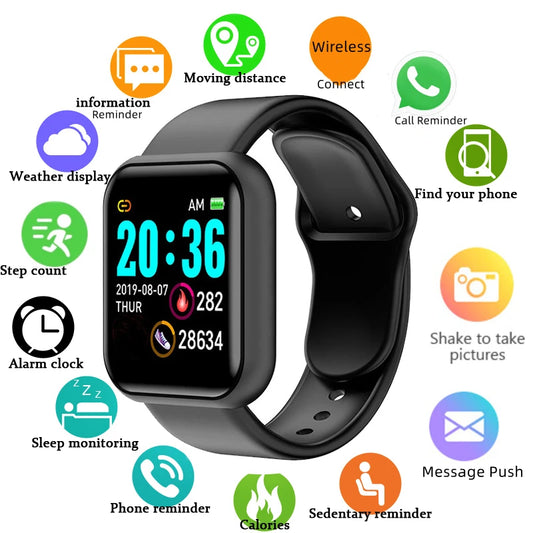 CHAONB D13 Smartwatch – Fitness Tracker, Heart Rate & Sleep Monitor Fitness Smartwatch Peaceful Pleasures Health and Wellness