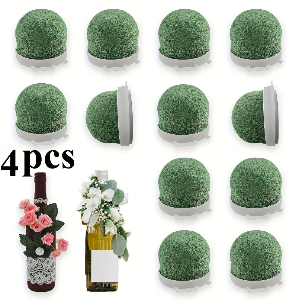 Mini Round Floral Foam Stickers – Wet & Dry, 4PCS Pack