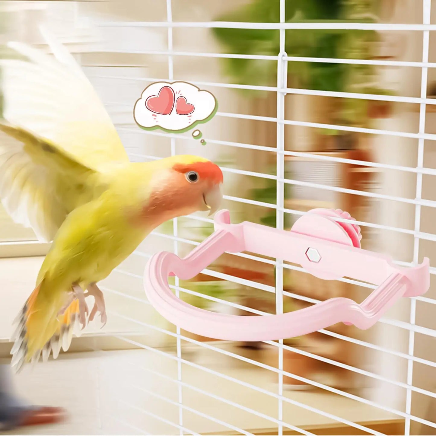 Metal Bird Perch Stand | Climbing & Paw Grinding Toy for Birds