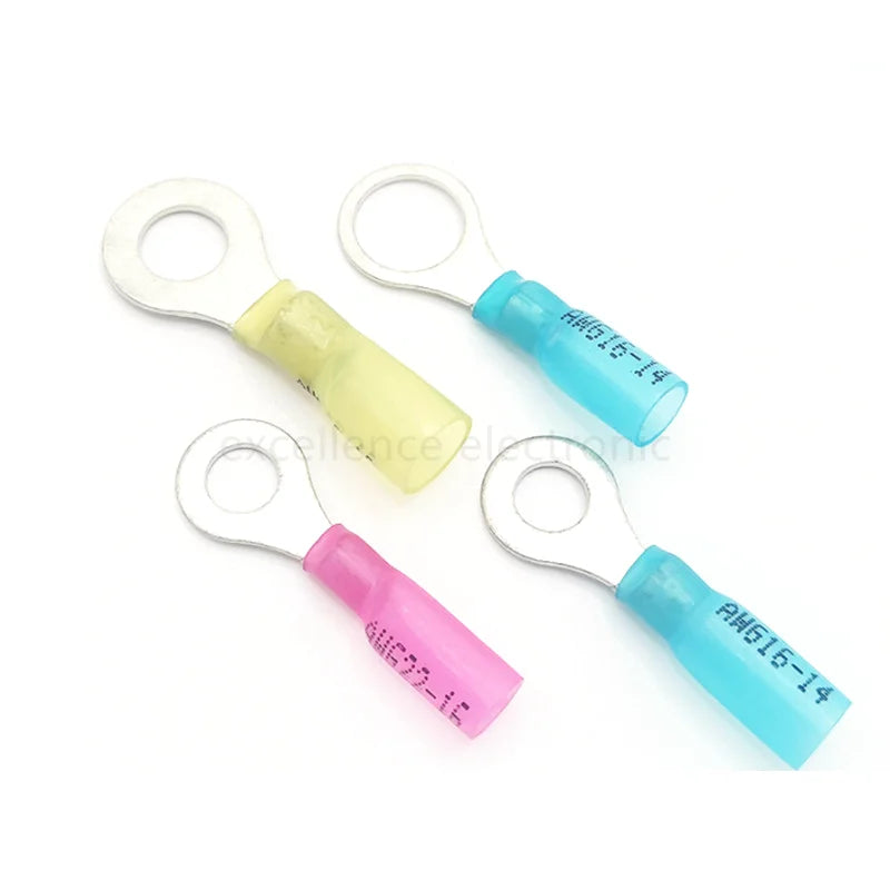 20PCS RV Circular Heat Shrink Waterproof End Male Female Plug Spring Quick Wiring Annular Pre Insulated Cold Pressed Terminal Peaceful Pleasures Health and Wellness