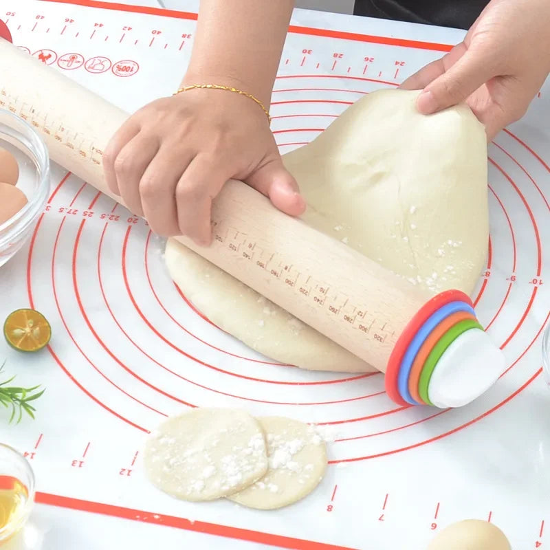 Stainless Steel Rolling Pin Adjustable Thickness Non Stick Household Dumpling Skin Baking Tool Rolling Powder Noodle Stick New Peaceful Pleasures Health and Wellness