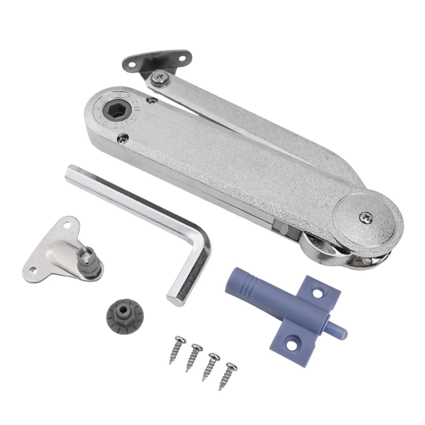 Heavy Duty Zinc Alloy Cabinet Lid Support Rod Hinge – Silver