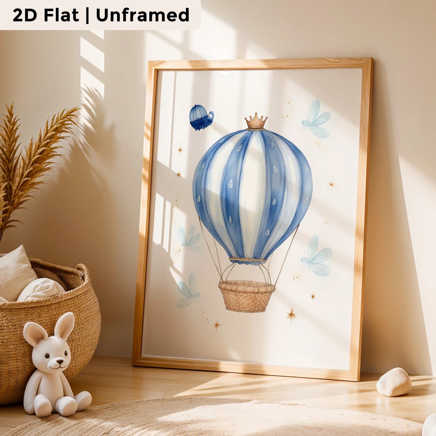 3-Piece Cartoon Rocket & Airplane Canvas Wall Art | Room Decor