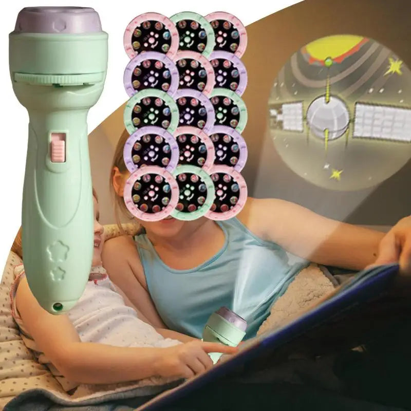 Kids Flashlight Projector 120 Patterns Projector Toys for Kids Preschool Learning Cartoon Torch Light Projection Flashlight Peaceful Pleasures Health and Wellness