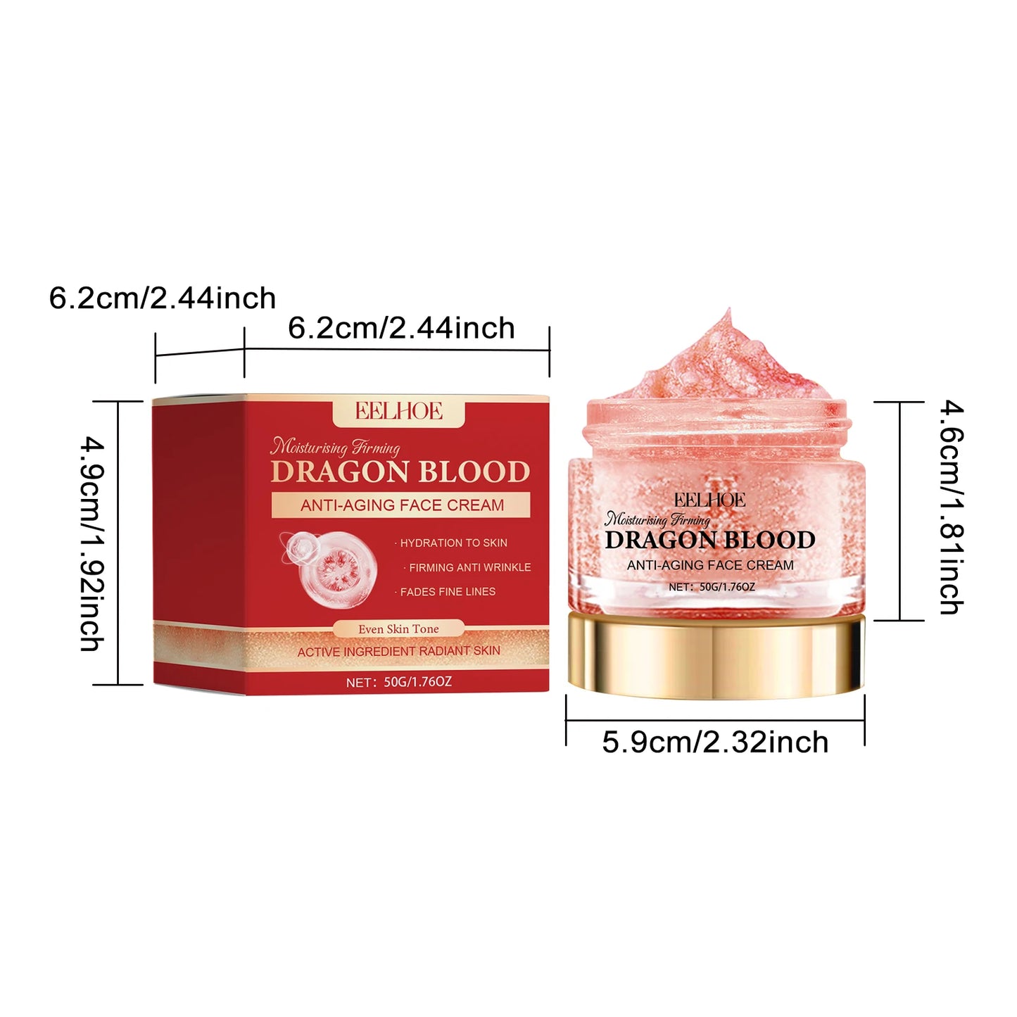 Dragon's Blood Anti-Aging Skincare Set – Serum & Creams Peaceful Pleasures Health and Wellness Cream 50g boxed