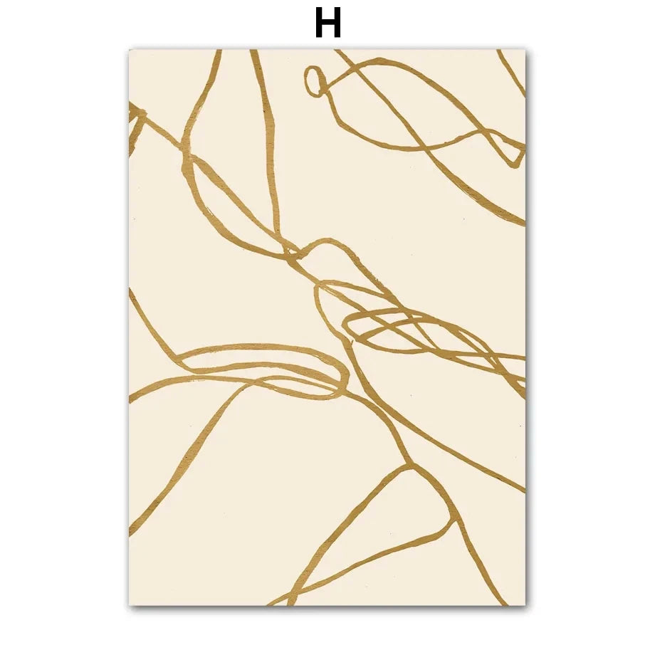 Minimalist Boho Canvas Wall Art | Nordic Abstract Matisse Print