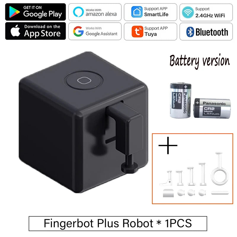 Tuya Finger Robot Zigbee/Bluetooth Fingerbot Plus CR2 battery version Robot Button Pusher Switch Bot Work With Smart Life App Peaceful Pleasures Health and Wellness B Bluetooth batteryB