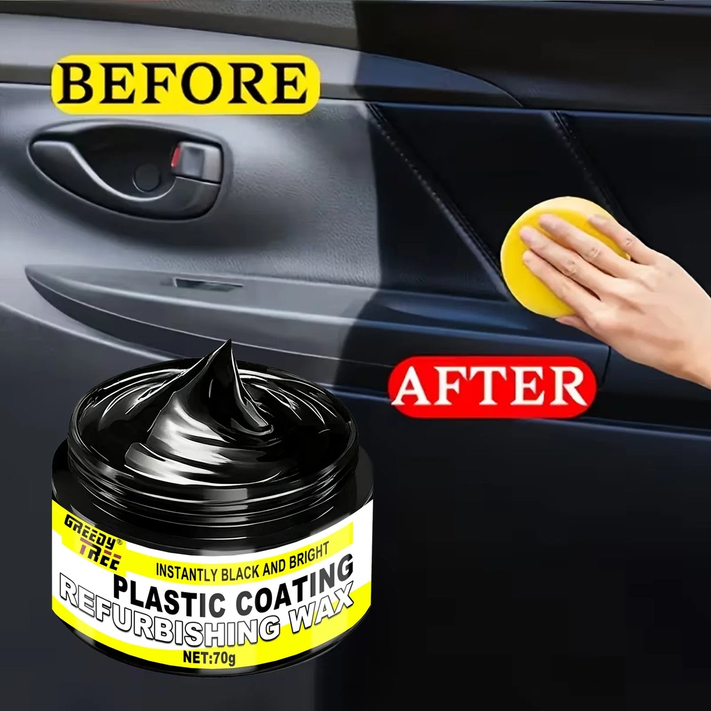 Car Plastic Restorer Cream – UV Protection & Shine | Trim & Bumpers