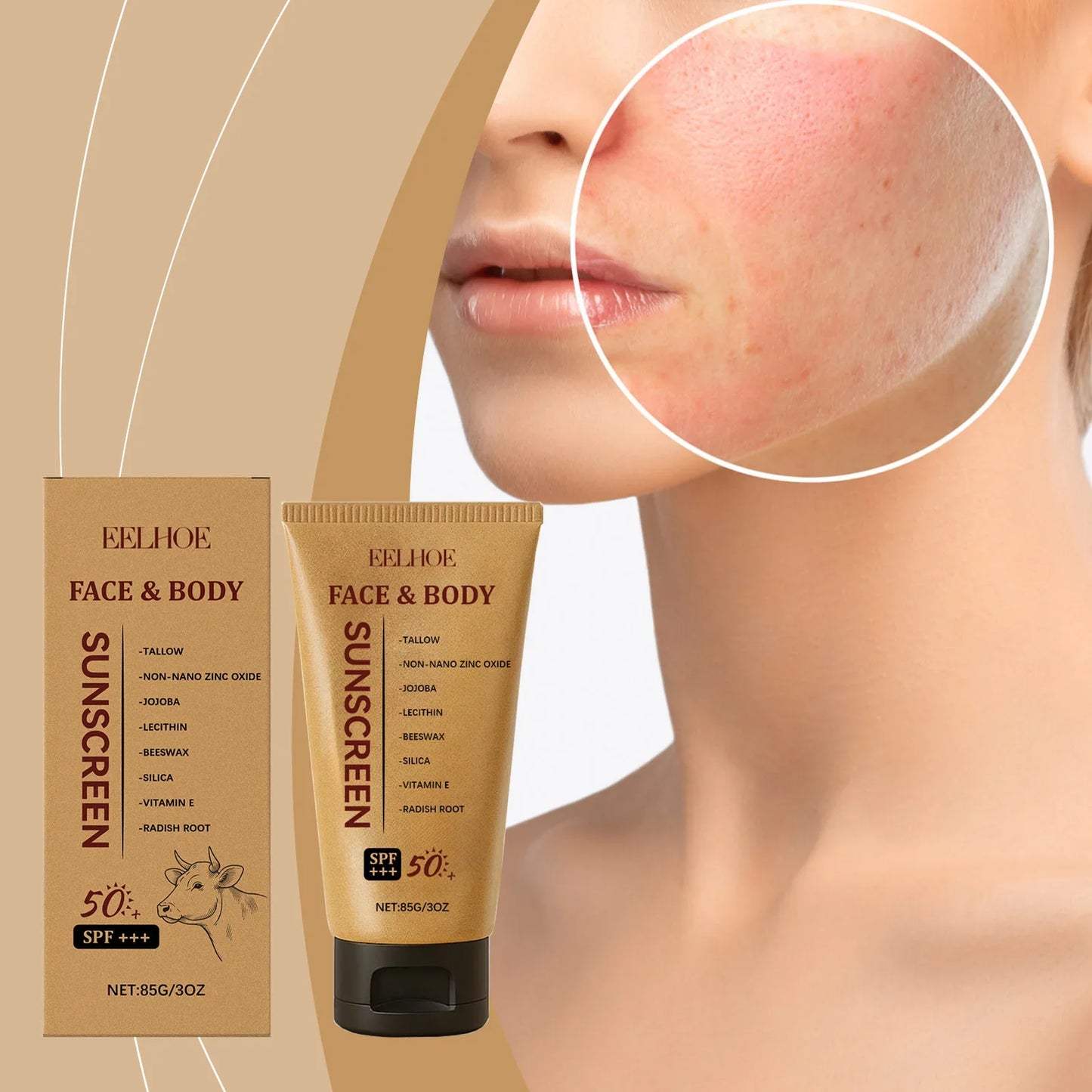 EELHOE Cow Fat Protective Cream – UV Protection & Moisturizer