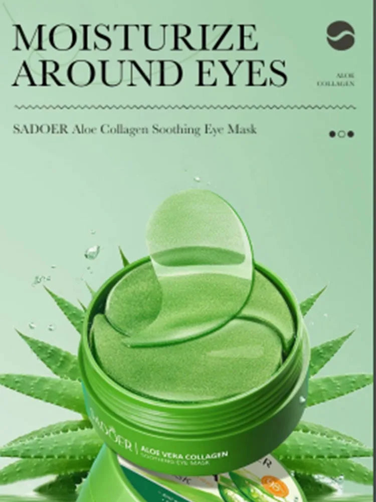 60pcs Aloe Vera Collagen Eye Mask for Skin Care Peaceful Pleasures Health and Wellness