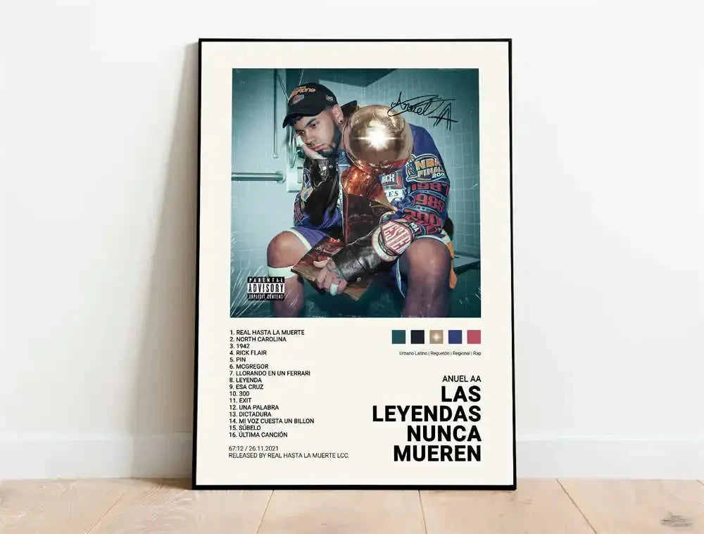 Nordic Pop Rapper Quevedo Poster Aesthetics Mora Feid Eladio Carrion Rauw AlejanDro Music Album Canvas Print Wall Art Home Decor Peaceful Pleasures Health and Wellness