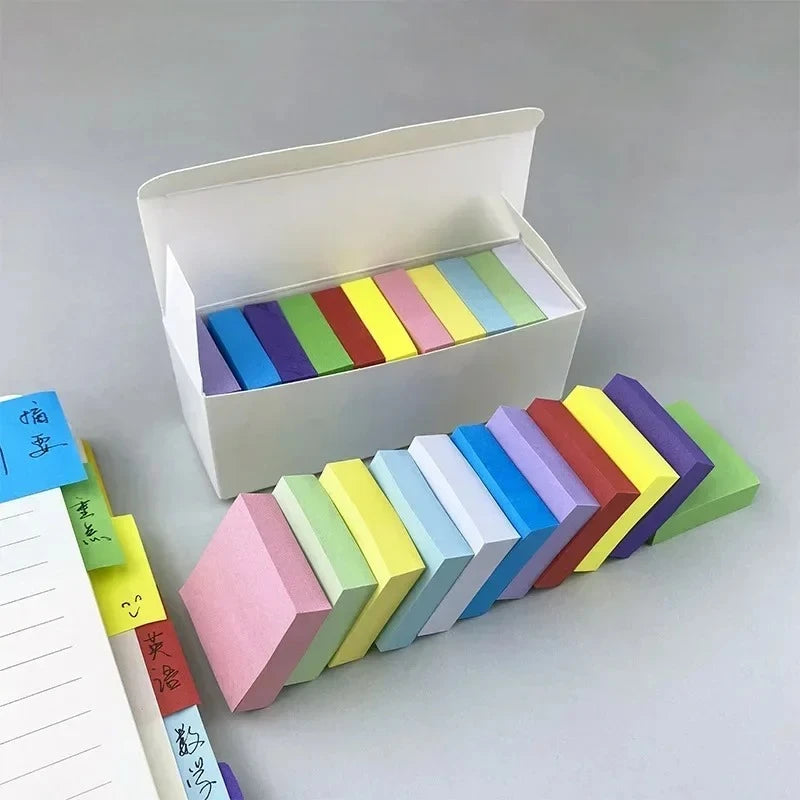 11-Pack Fluorescent Sticky Notes – Colorful Memo Pads Set