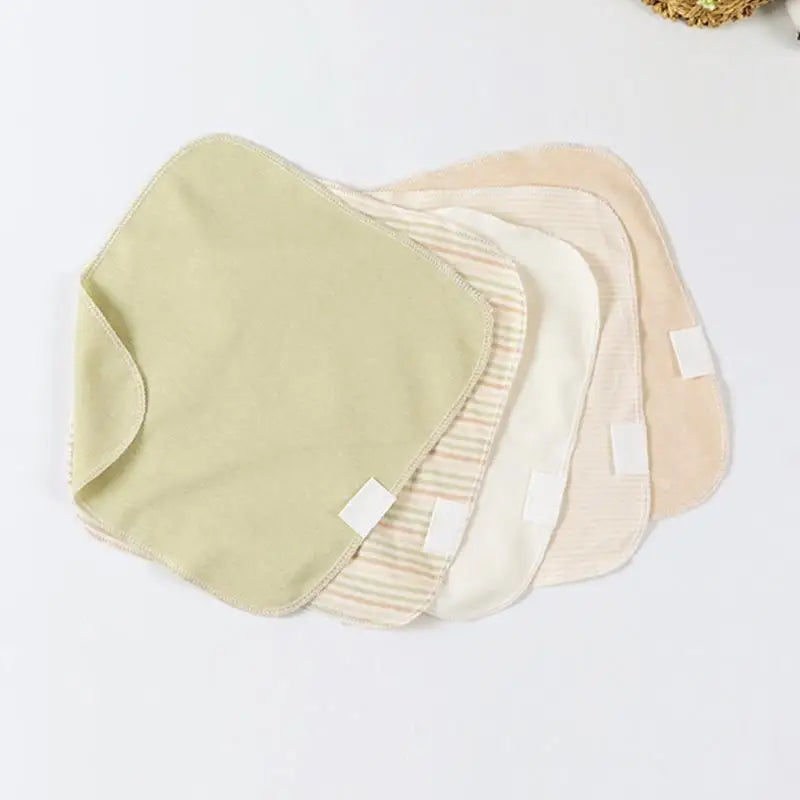 5-Pack Baby Cotton Handkerchief Bibs | Soft Infant Face Towels
