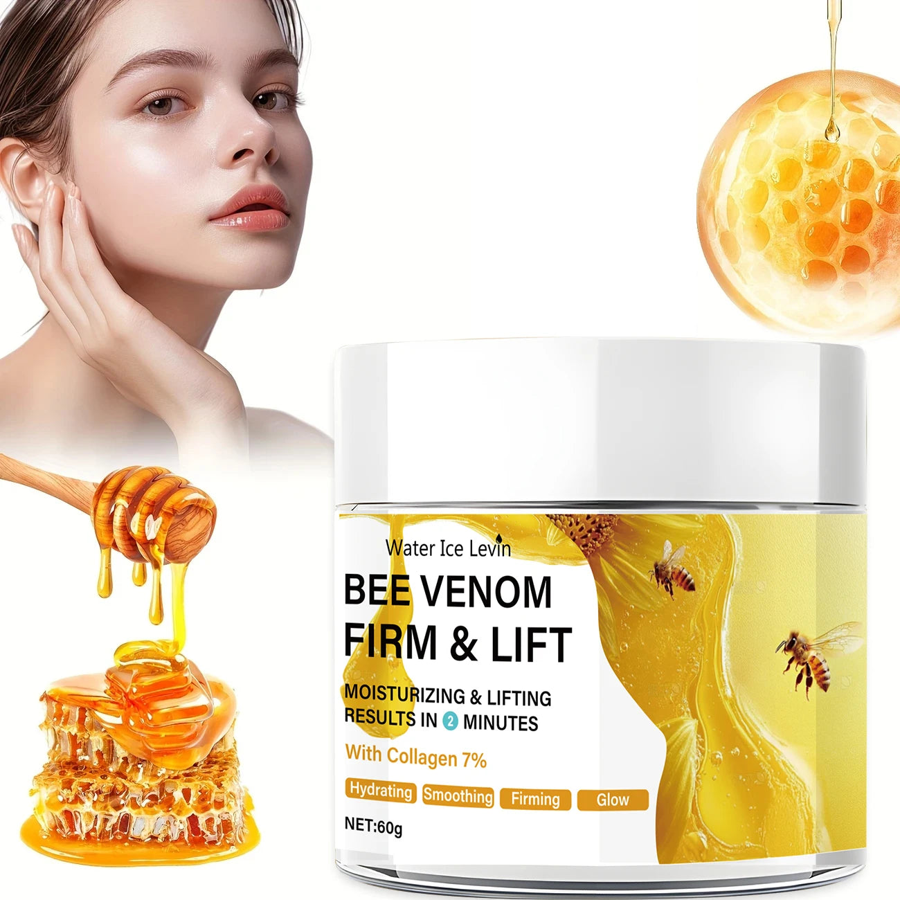Bee Venom Instant Face Lifting Cream 60g – All Skin Types Face Lifting Cream Peaceful Pleasures Health and Wellness