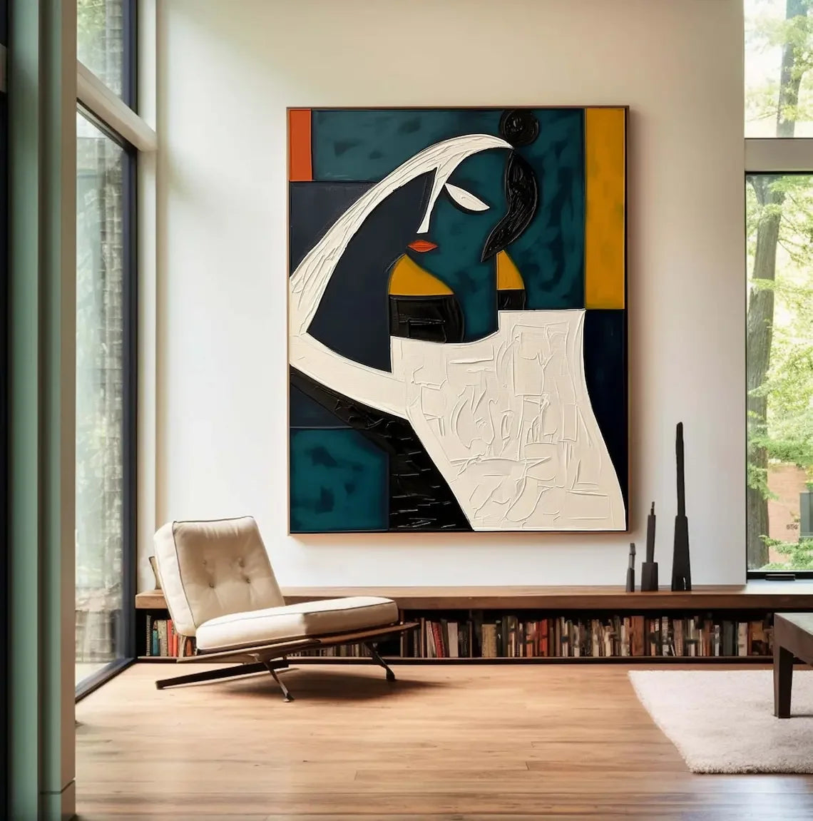 Large Colorful Abstract Canvas Wall Art | Modern Landscape Print