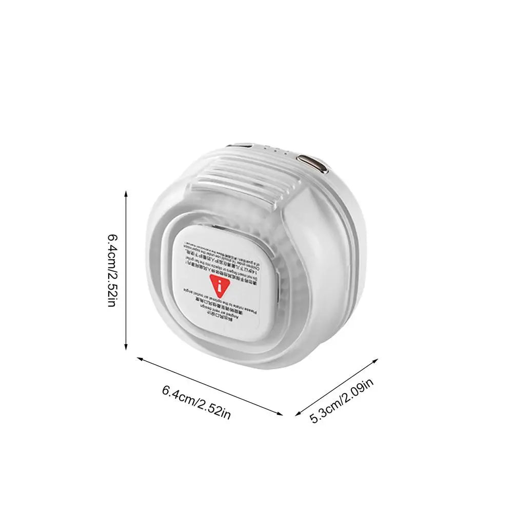 Portable Waist Fan Mini Rechargeable 3-Speed 1000mAh Clip On Hands-Free Fan For Home Indoor Office Dorm Desk Outdoor Camping Peaceful Pleasures Health and Wellness China Mainland White