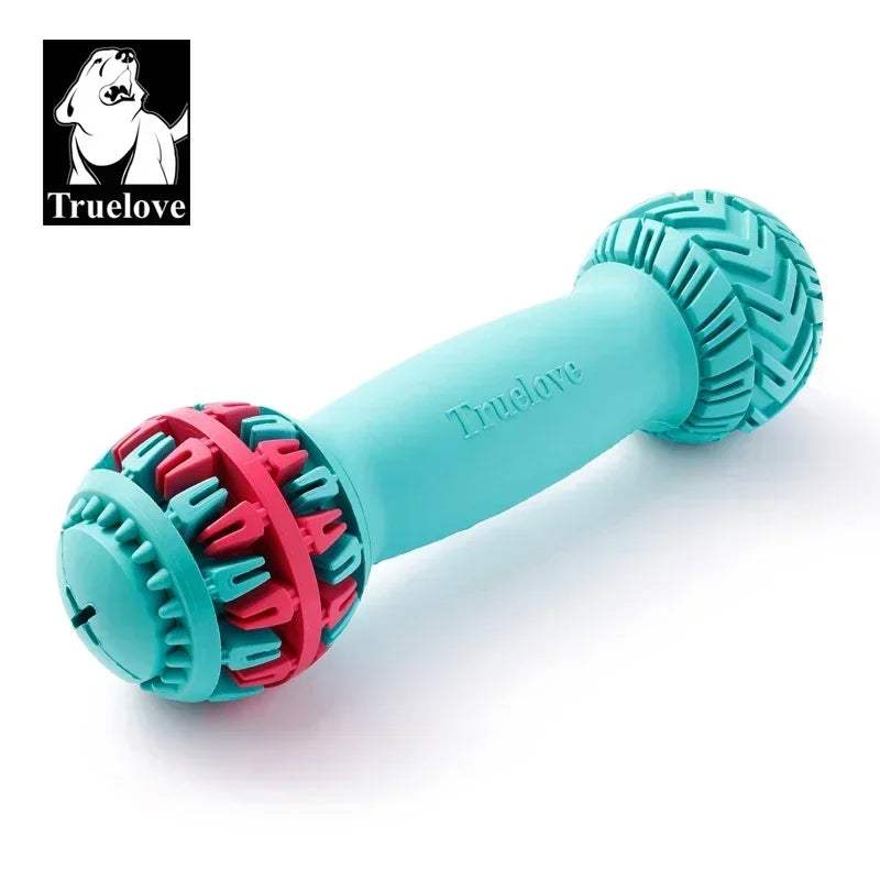 Truelove Pet Super Durable Leak-proof Treat Dispenser Dog Toy Dumbbell Slow Feeder IQ Training Playing Teething Dog TLT2606 Peaceful Pleasures Health and Wellness