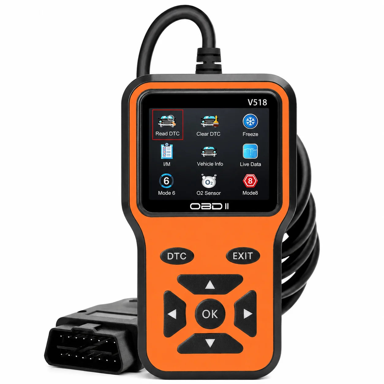 V518 OBD2 Car Engine Diagnostic Scanner & Code Eraser Tool Peaceful Pleasures Health and Wellness Orange